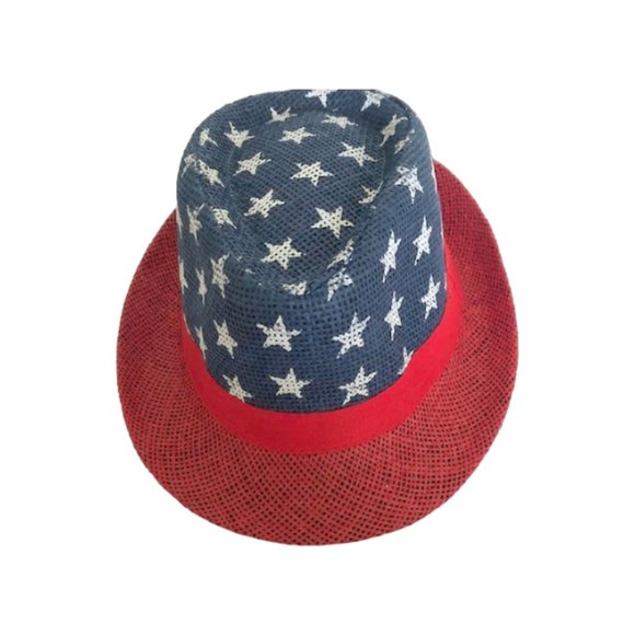 Jacobson STARS & STRIPES FEDORA w/RED GROSGRAIN BAND - Picture 5 of 7